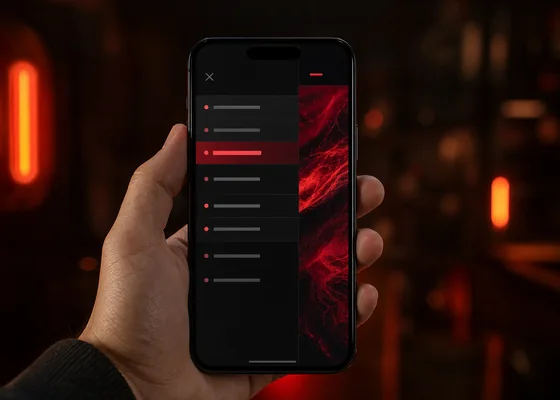 666 Casino mobile navigation menu